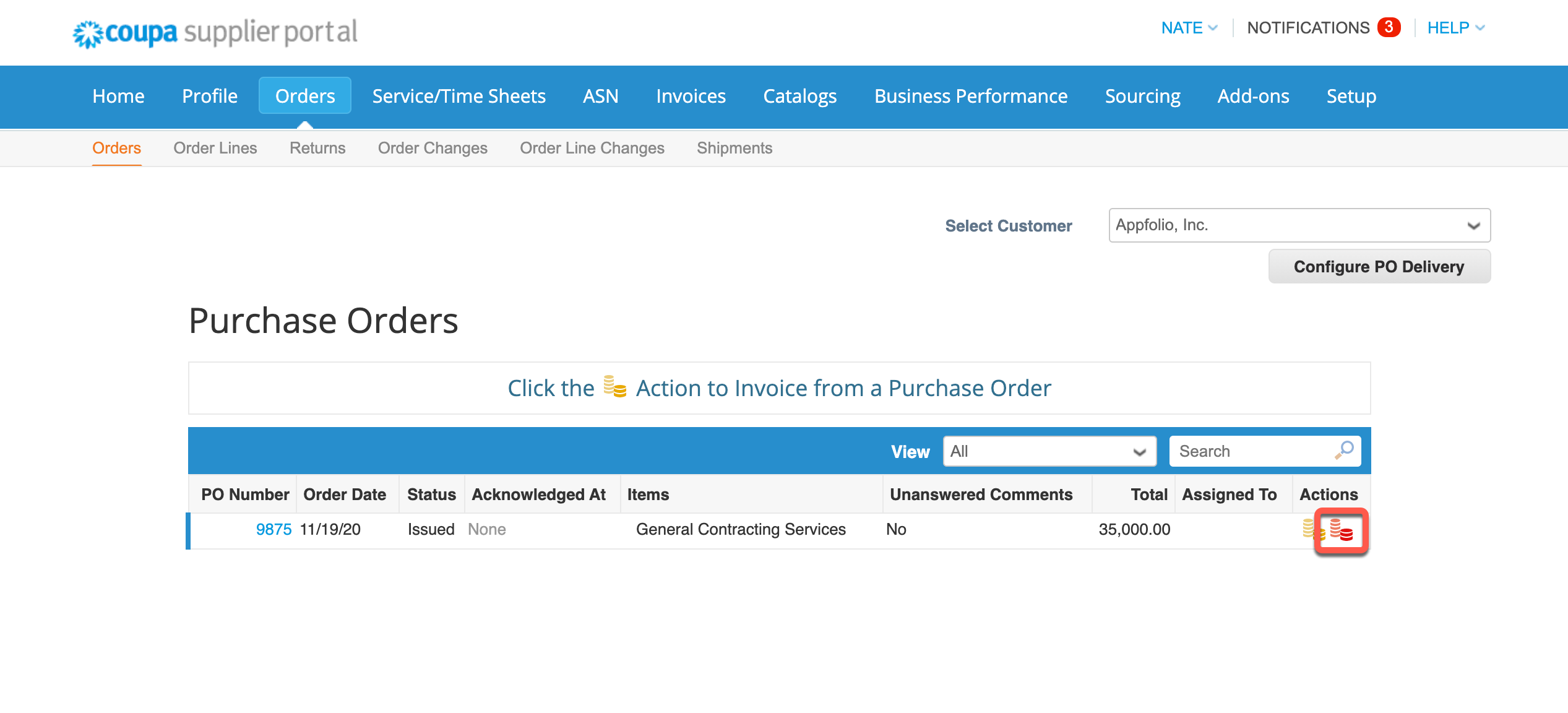 The purchase order process